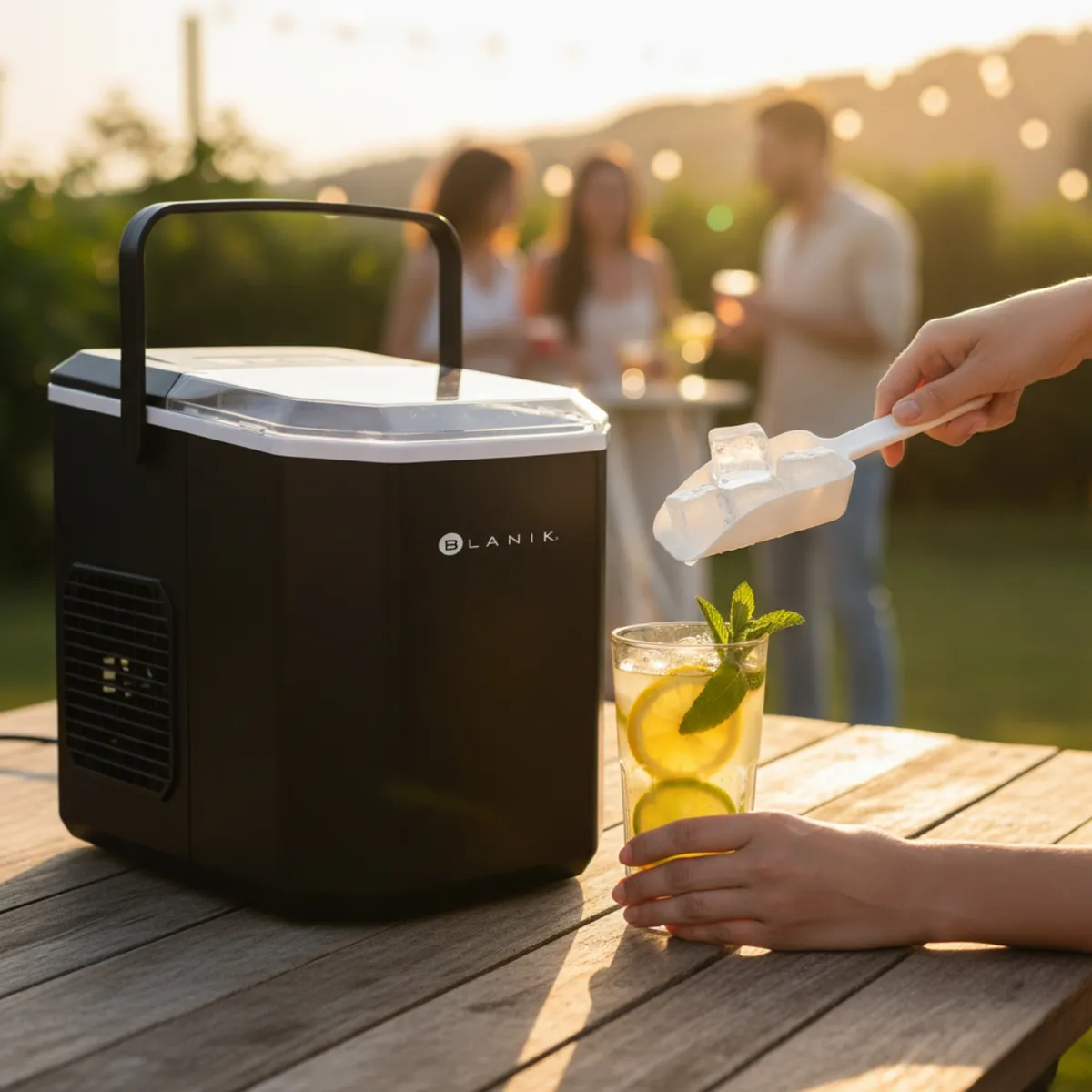 BLANIK - Maquina De Hielo Blanik Bmh097 13l Automática Transportable