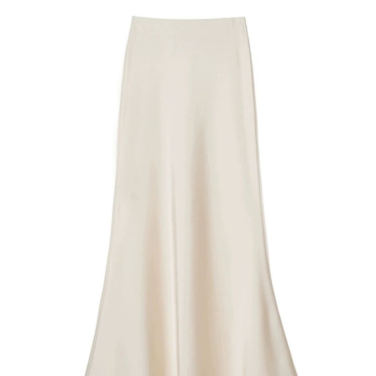 VELVET - Falda Satinada Zoe Beige Mujer