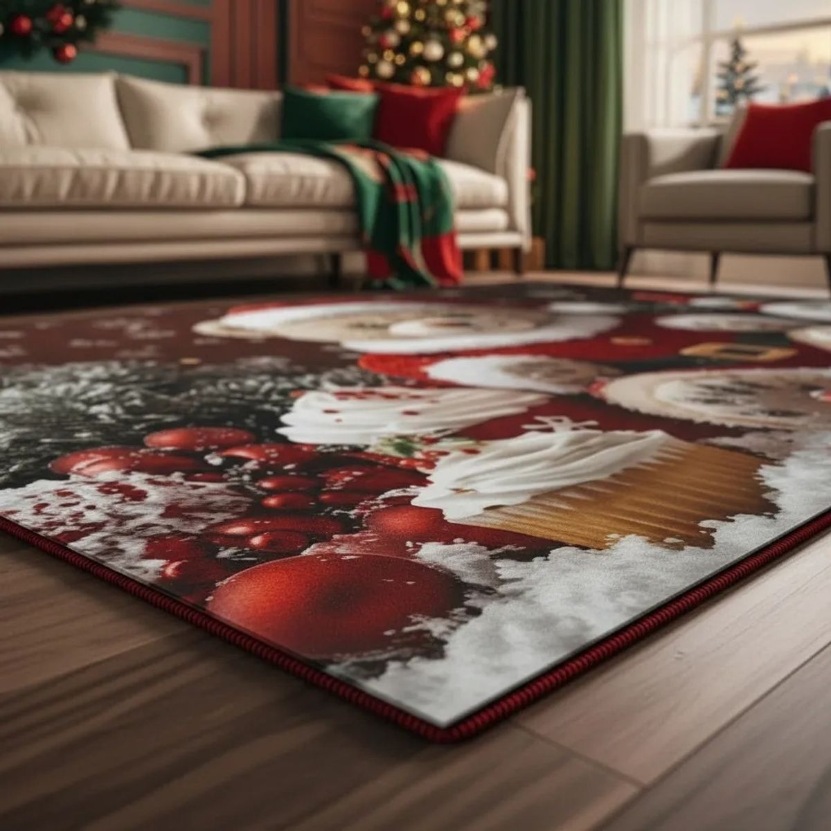 GENERICO - Alfombras Navideñas 3d hermoso Diseño ositos 180x200cm