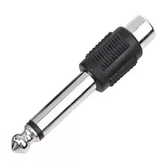 GENERICO - ADAPTADOR AUDIO 6.5 MACHO A RCA HEMBRA. MONO