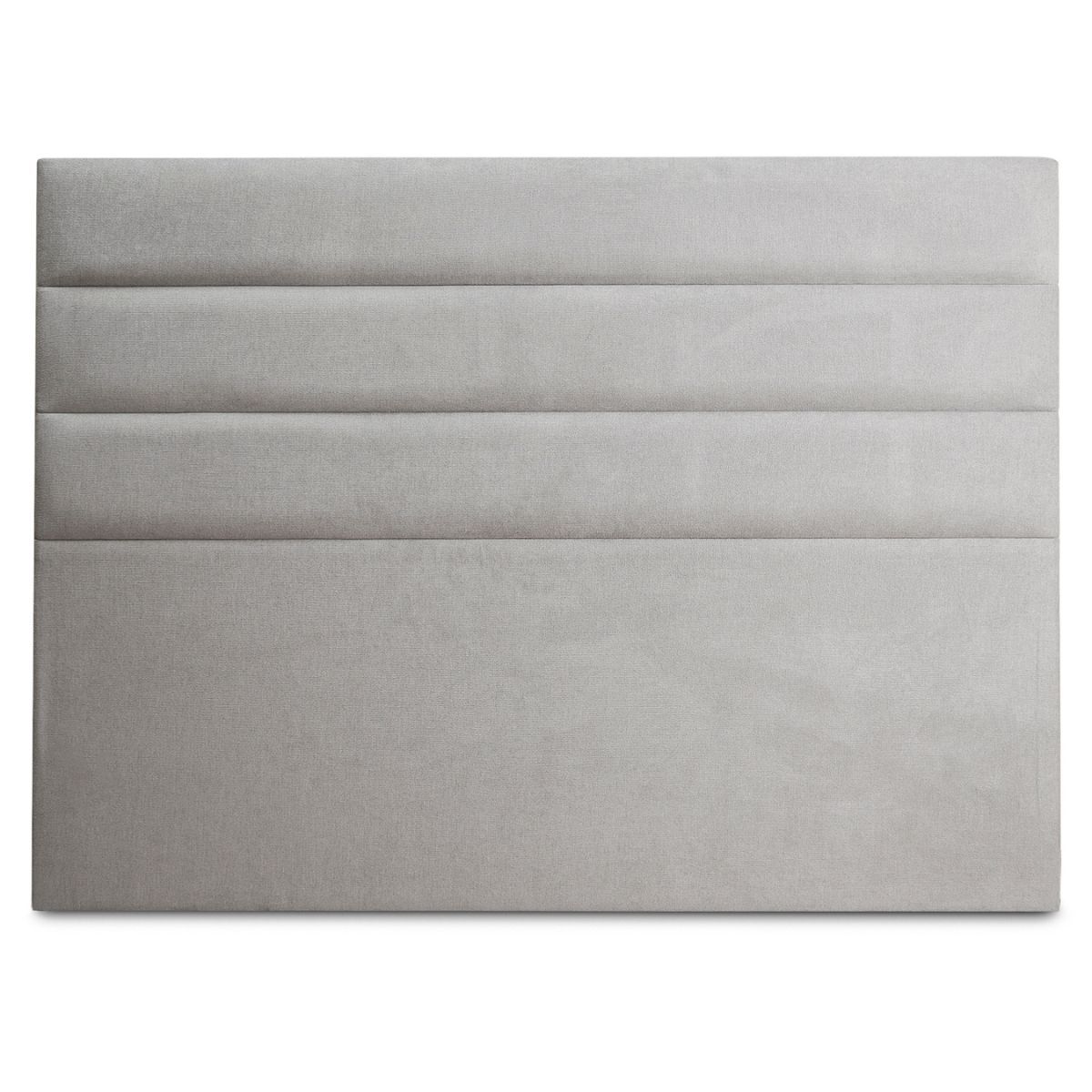 KABECEROS - RESPALDO ROLLOS - KING VELVET COLOR GRIS CLARO