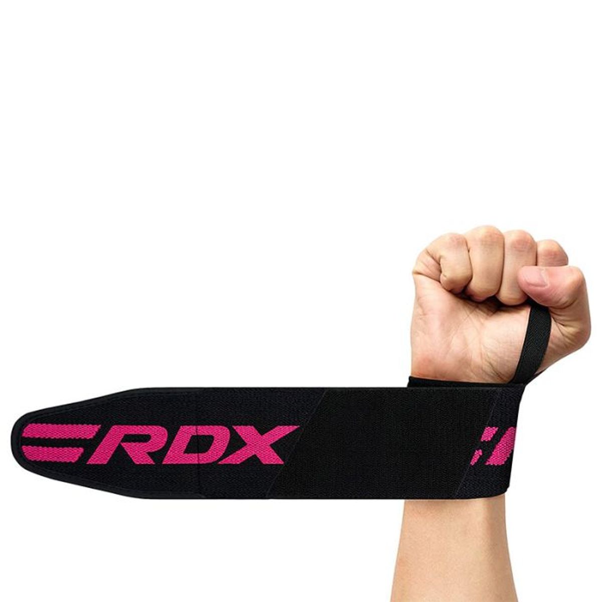 RDX - Muñequera Elasticada Para Powerlifting W2 Rosada