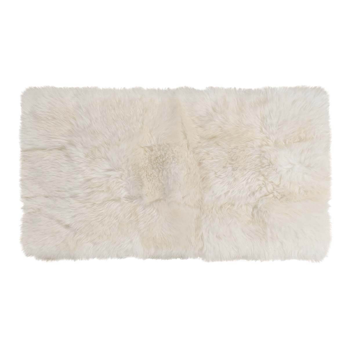 GENERICO - Alfombra Pelo Largo de Piel de Oveja 110 x 60 cm - Blanco