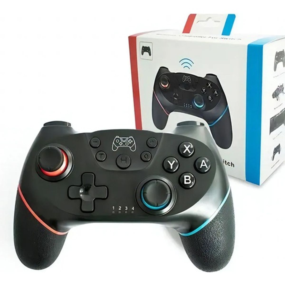 GENERICO - Control Mando Compatible Nintendo Switch Inalámbrico Color Negro