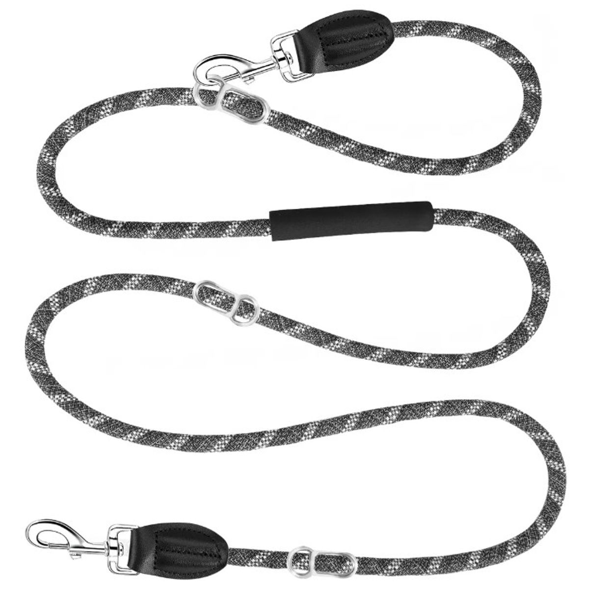 GENERICO - Correa Larga 8 En 1 Doble Extremo 3mts Perro Mascotas, Negro