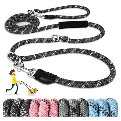 Imagen 2 del producto Correa Larga 8 En 1 Doble Extremo 3mts Perro Mascotas, Negro