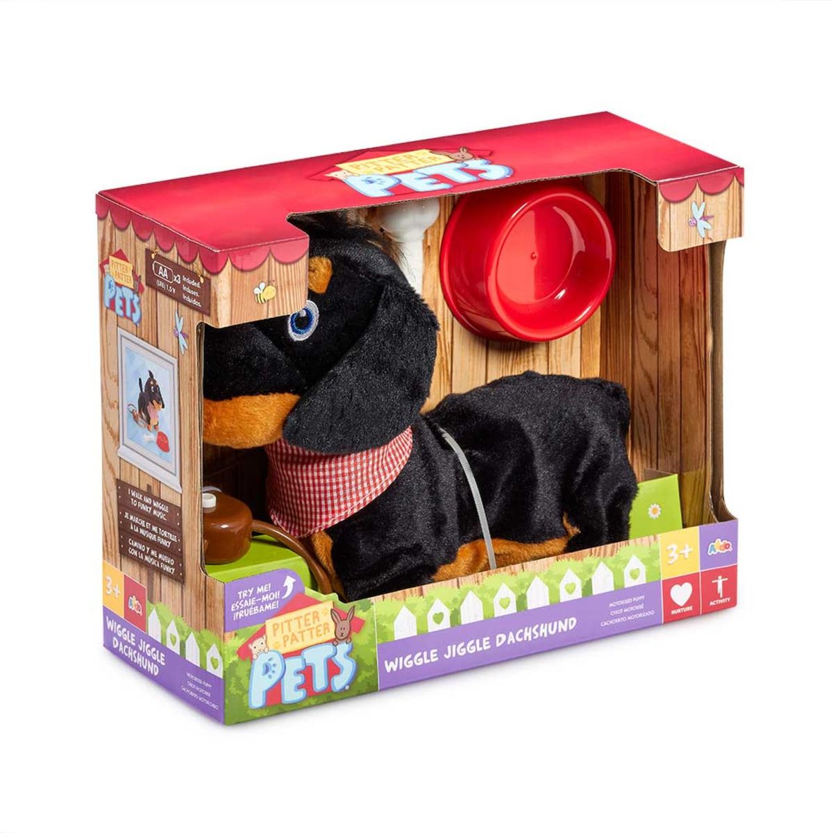 BOING TOYS - Peluche Pitter Patter Pets Salchicha Camina Y Ladra