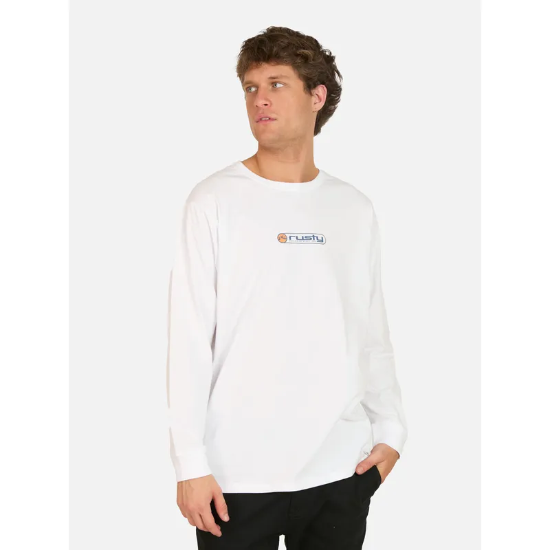 RUSTY - Polera ML Clack Blanco Hombre Rusty