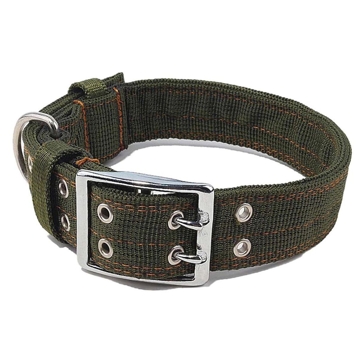 GENERICO - Collar de Fibra XL 4x68cm con Hebilla Metálica - Verde - XL