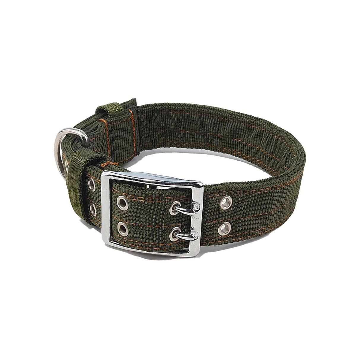 GENERICO - Collar de Fibra XL 4x68cm con Hebilla Metálica - Verde - XL