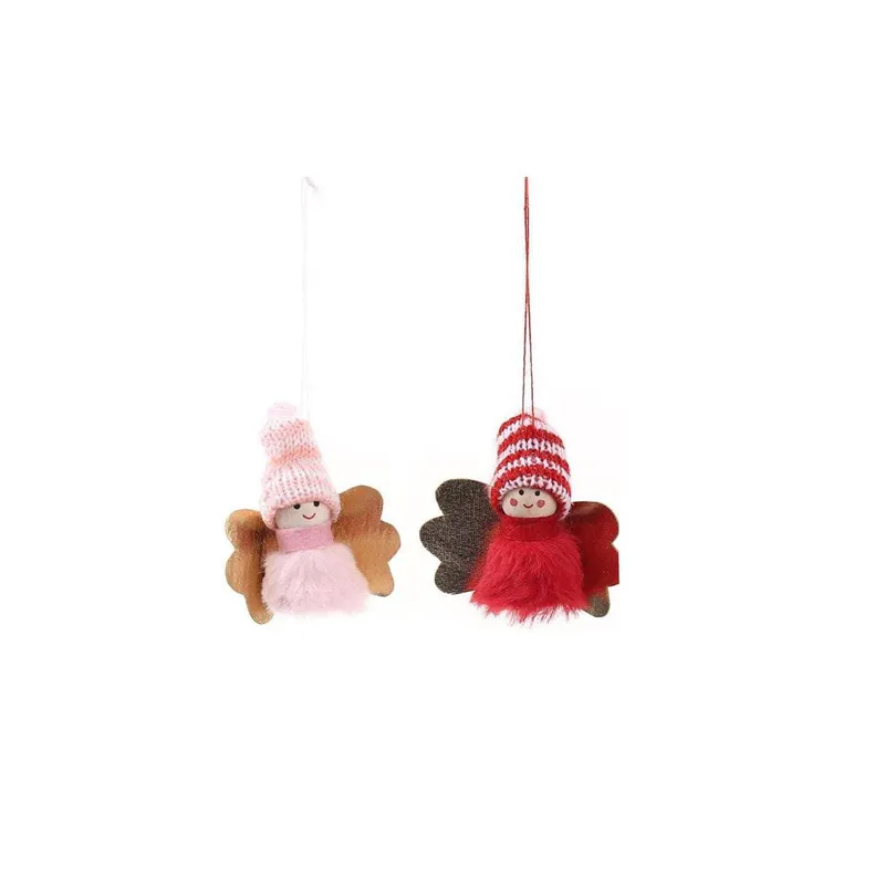 GENERICO - Duo de Adorno de Ángel de Navidad para Colgar
