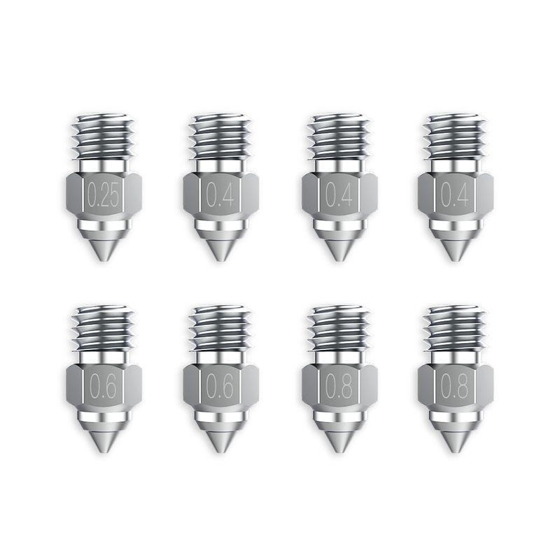 CREALITY - Creality Kit de 8 Boquillas Extrusoras de Acero