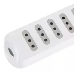 MACROTEL - ALARGADOR 6 TOMAS Y 2 USB, 15 METROS SWITCH ON/OF BLANCO