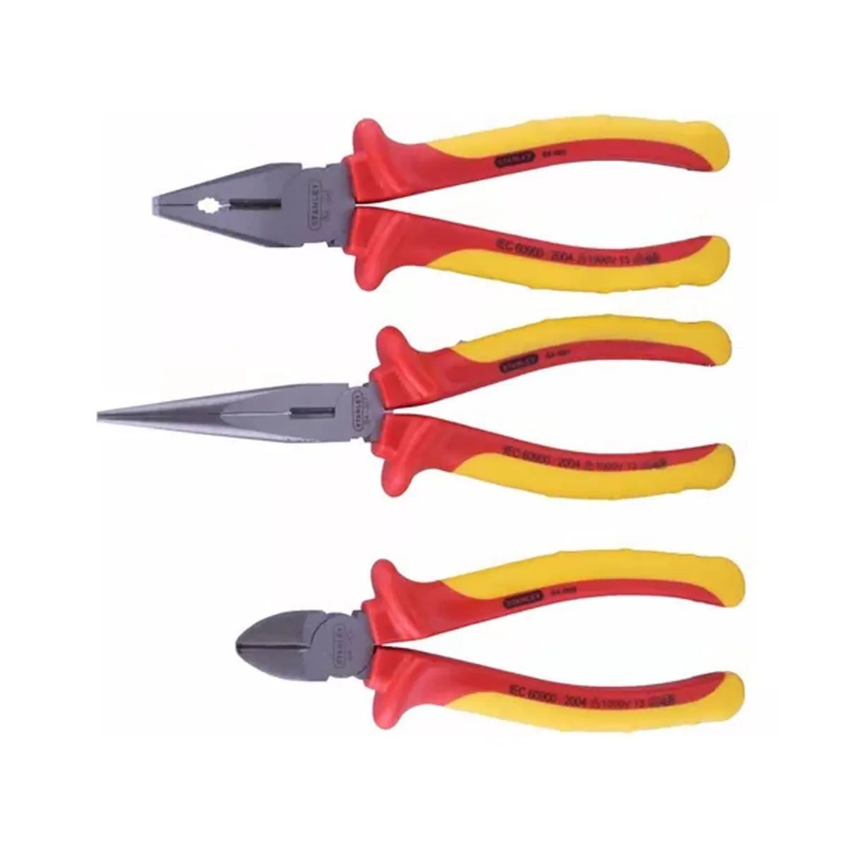STANLEY - Juego de Alicates Aislados 1000V - 3 Piezas