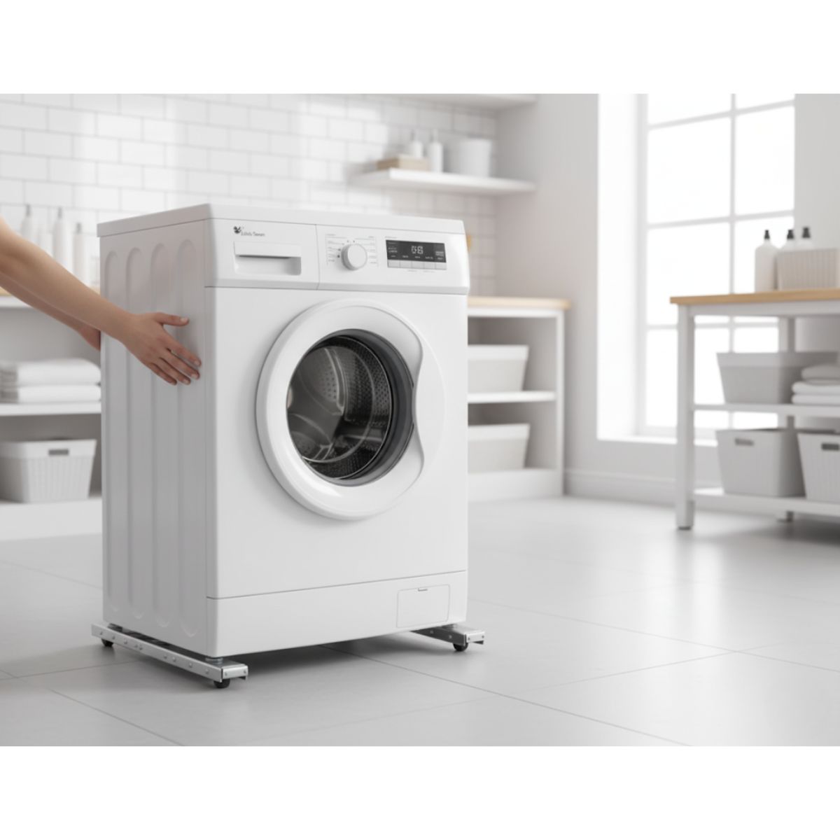 GENERICO - Soporte Movilizador Ruedas Lavadora Refrigerador Ajustable
