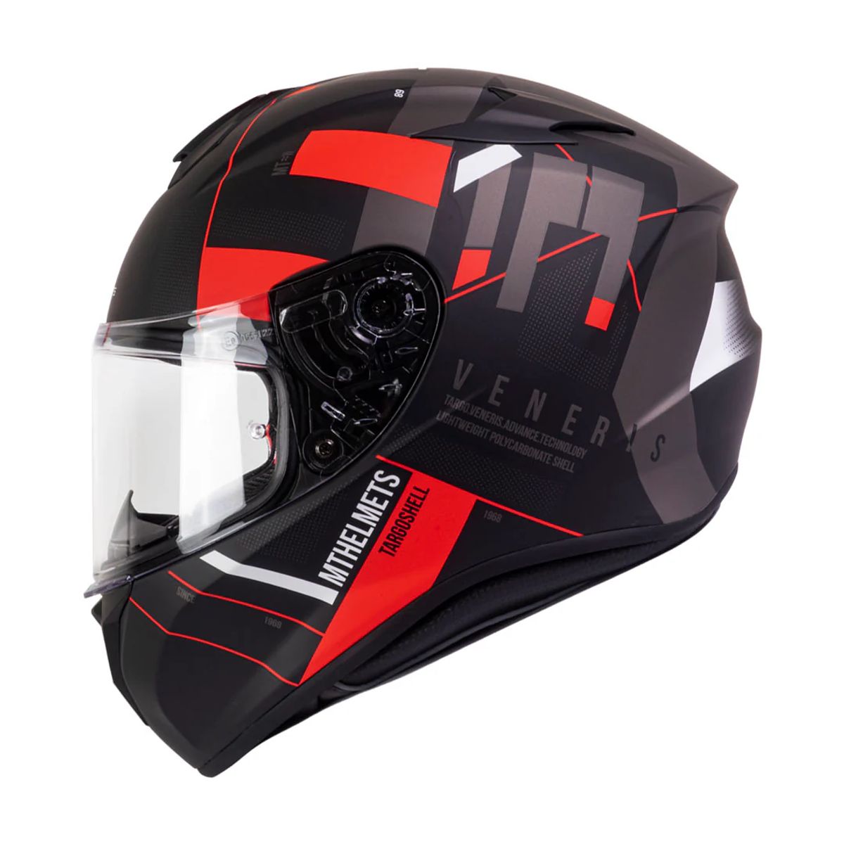 MT - Casco Para Moto MT Targo Veneris Rojo Mate