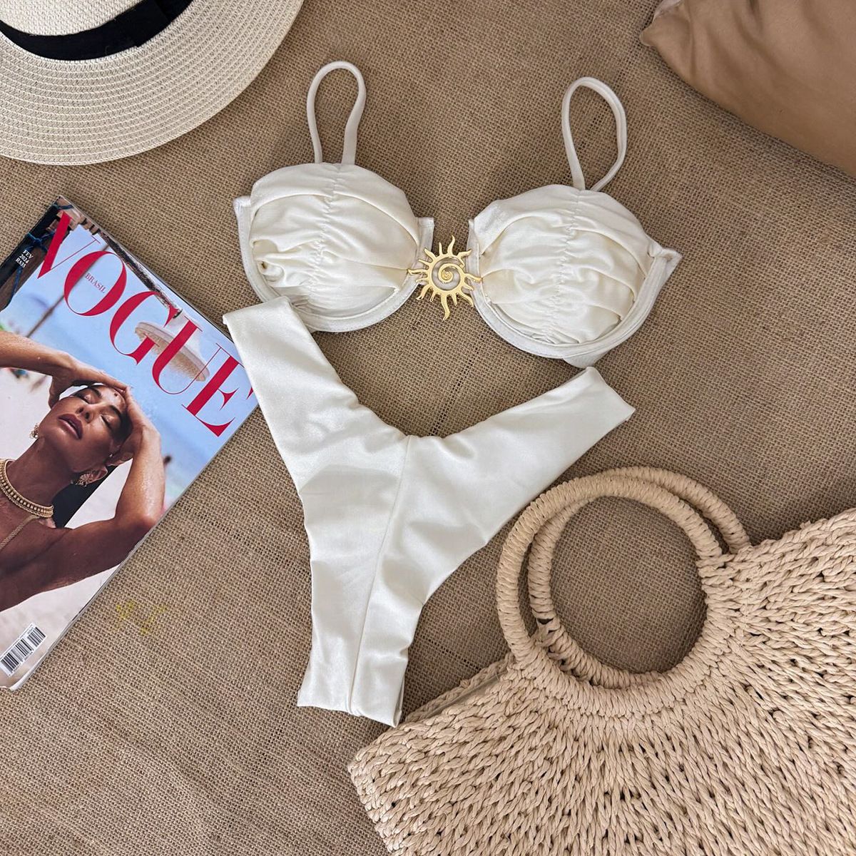 VELVET - Traje de Baño de Dos Piezas Canarias Blanco Mujer