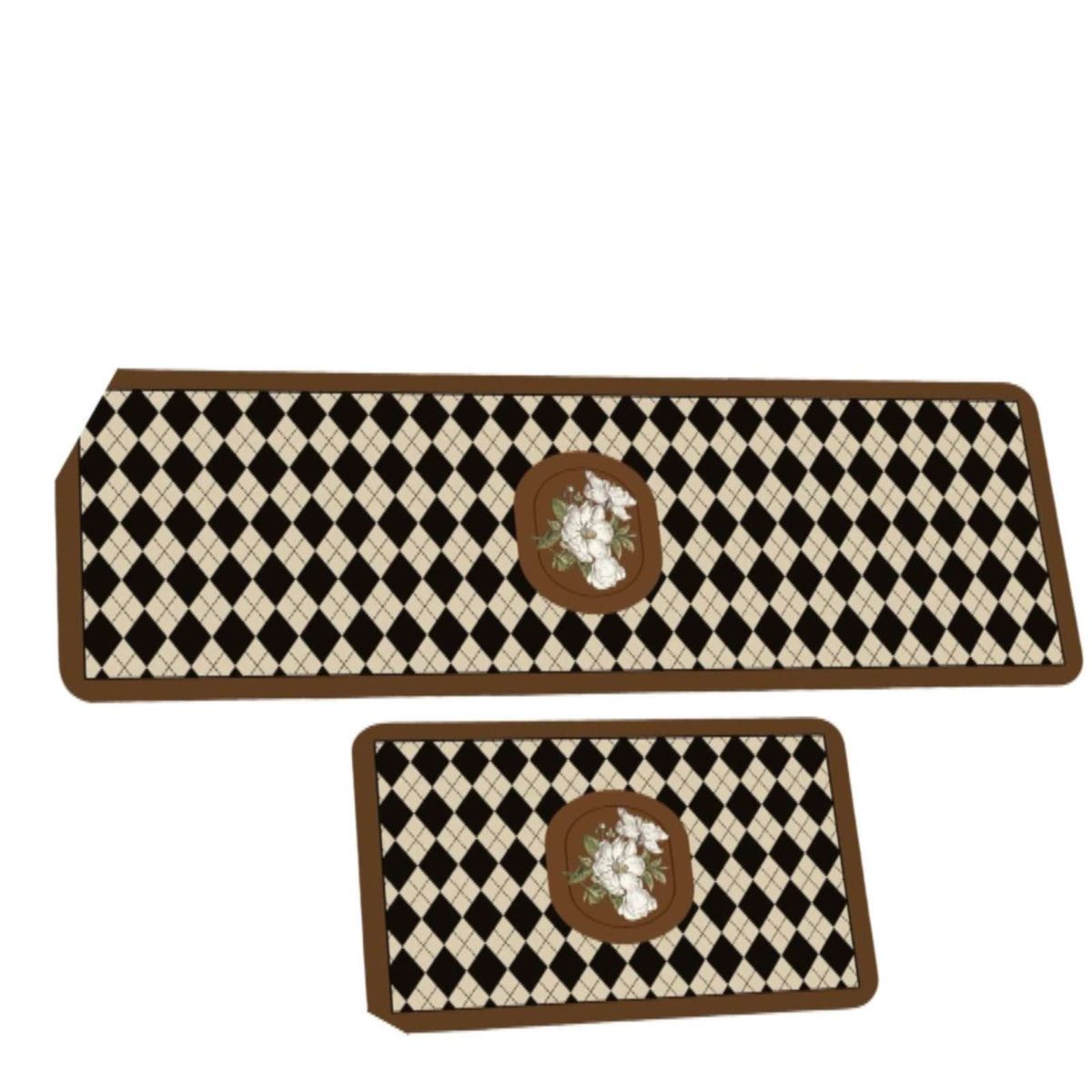 GENERICO - ALFOMBRAS DECORATIVAS ANTIDESLIZANTE TRIANGULO NEGRO