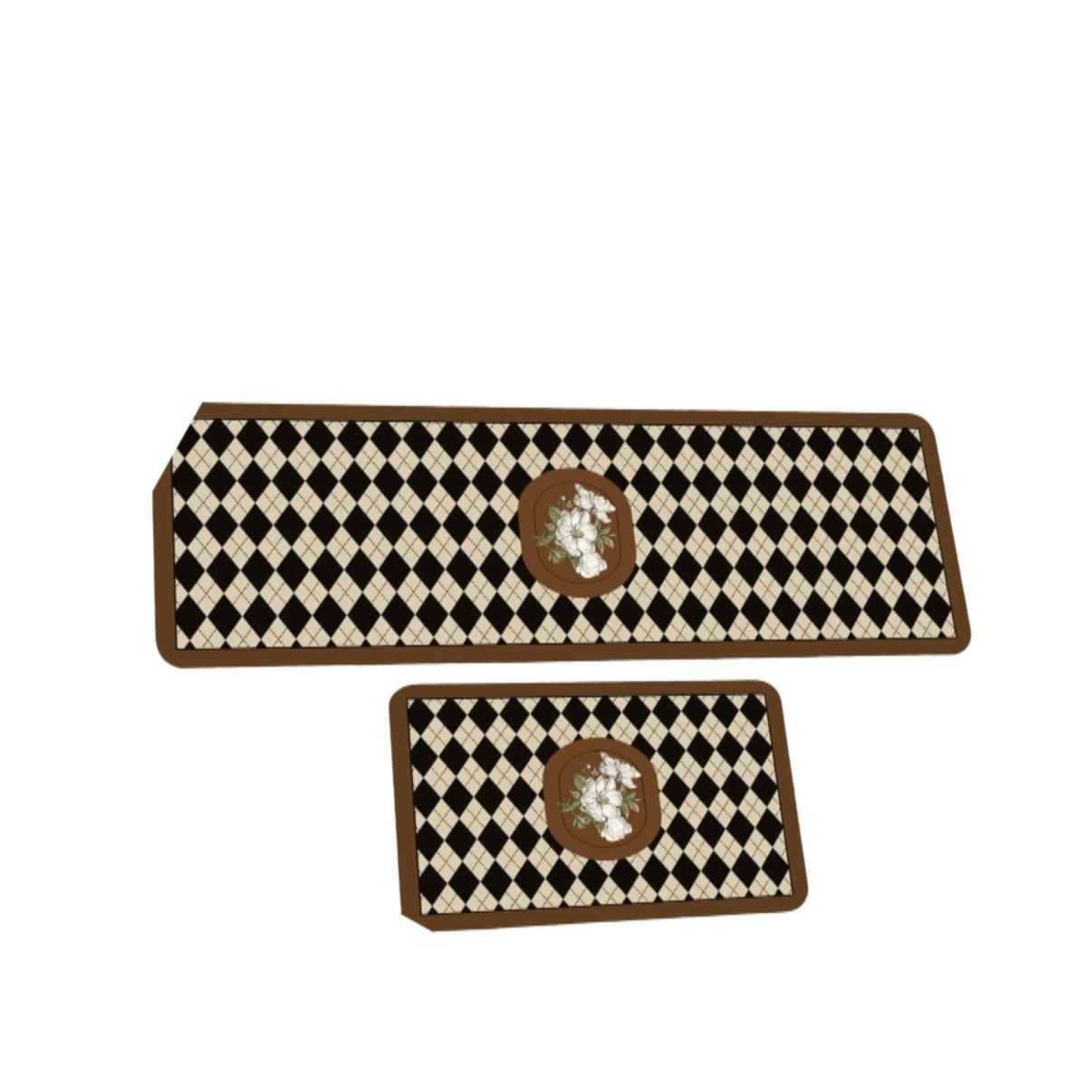 GENERICO - ALFOMBRAS DECORATIVAS ANTIDESLIZANTE TRIANGULO NEGRO