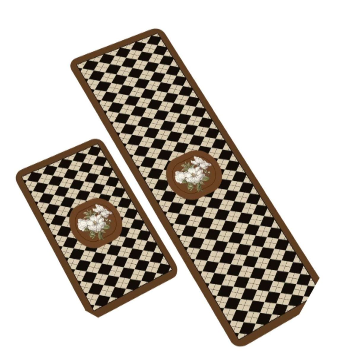 GENERICO - ALFOMBRAS DECORATIVAS ANTIDESLIZANTE TRIANGULO NEGRO