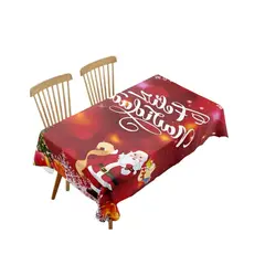 GENERICO - MANTEL NAVIDEÑO ANTIMANCHAS 140 cm x 220 cm LUCES