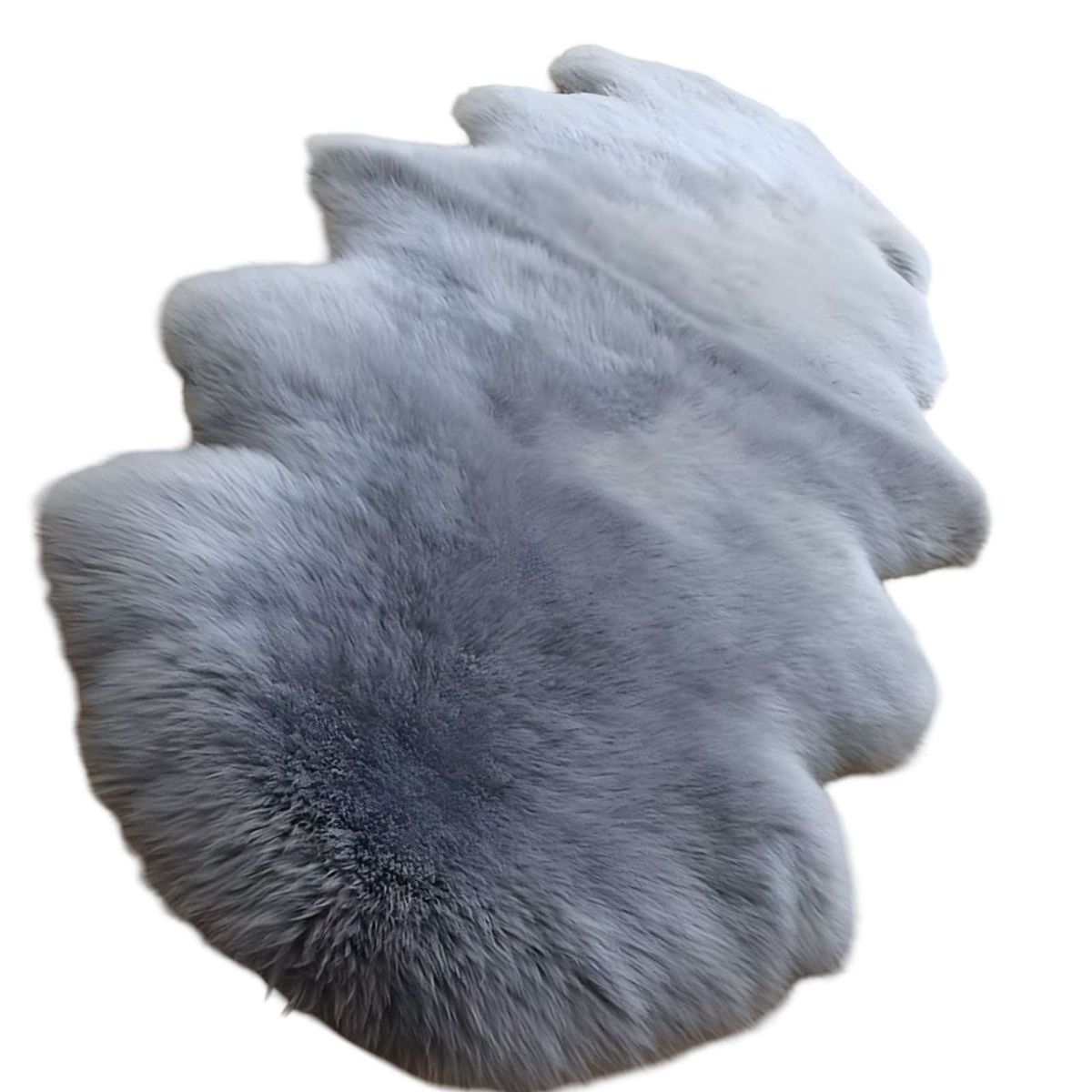 GENERICO - ALFOMBRAS DECORATIVAS IMITACION PIEL DE CONEJO GRIS