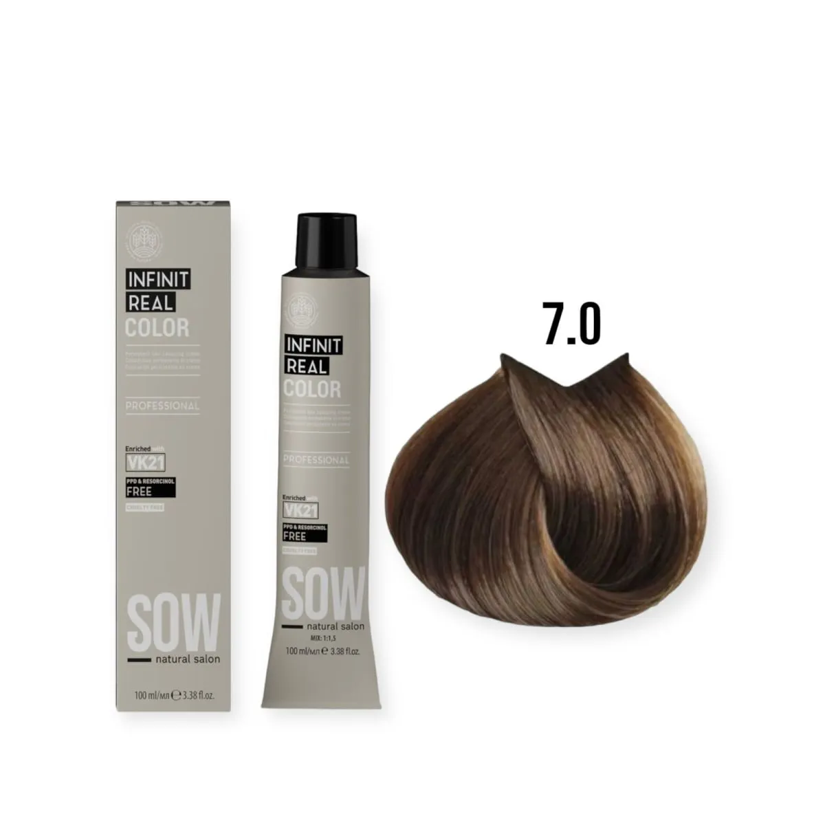 WELLA - Tinte Sow Vk21 Infinit Real Color 7.0 Rubio 100ml