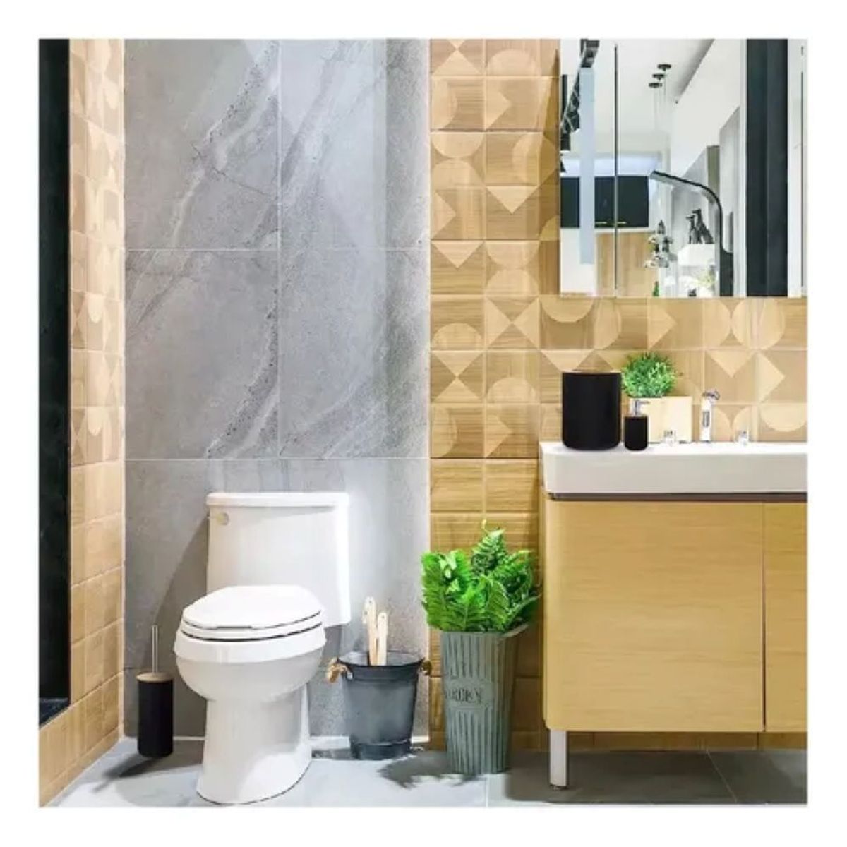GENERICO - Juego Accesorios Set De Baño 6 Piezas Inoxidable Cepillo Wc