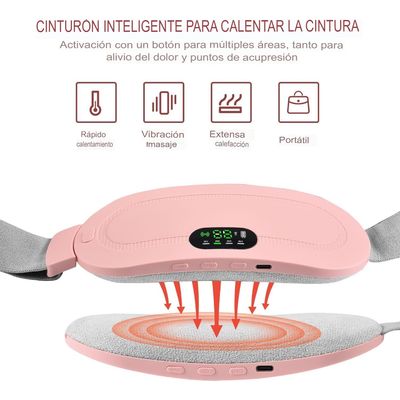 Imagen 2 del producto Masajeador Vientre Cinturón Alivio Cólicos Menstruales Calor Masaje