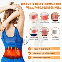 GENERICO - Faja con 3 Niveles de Calor y Bolsillo para Gel Frío- Terapia Lumbar