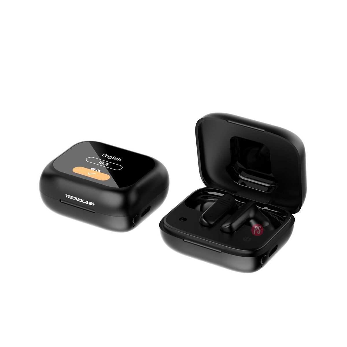 TECNOLAB - Audífonos Bluetooth Con Pantalla Touch y ANC Negros - PS