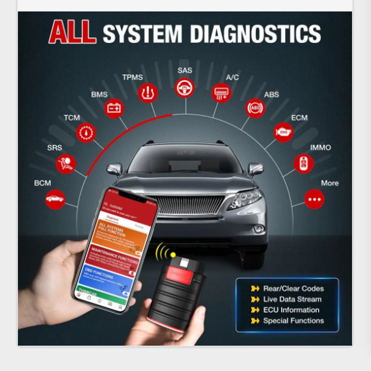 GENERICO - Scanner Automotriz Obd2 Kingbolen Multimarca + 1 Año Gratis