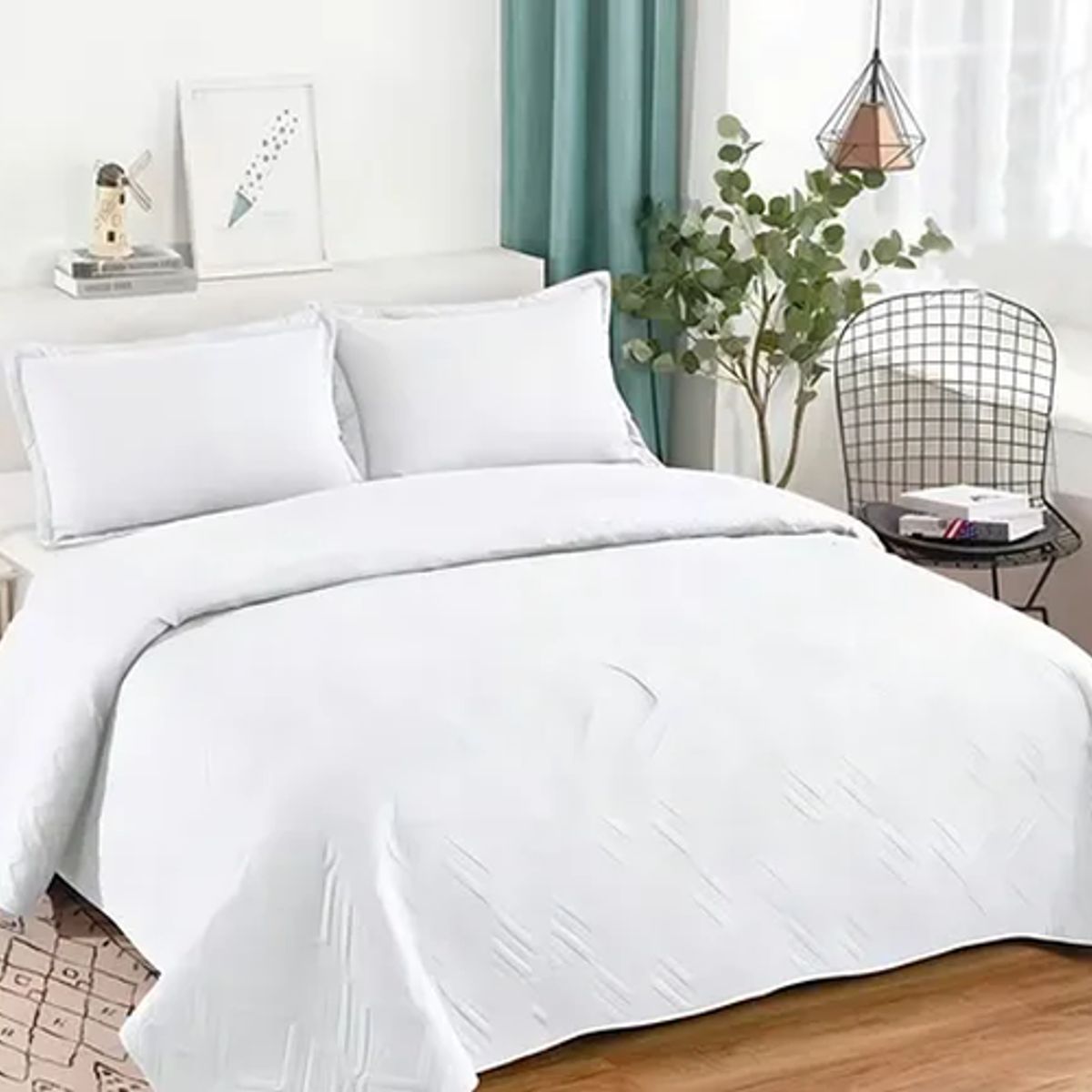 GENERICO - Cubrecama quilt verano 2 plazas blanco