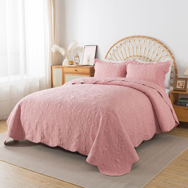GENERICO - Quilt verano king palo rosa 270x250cm genérica