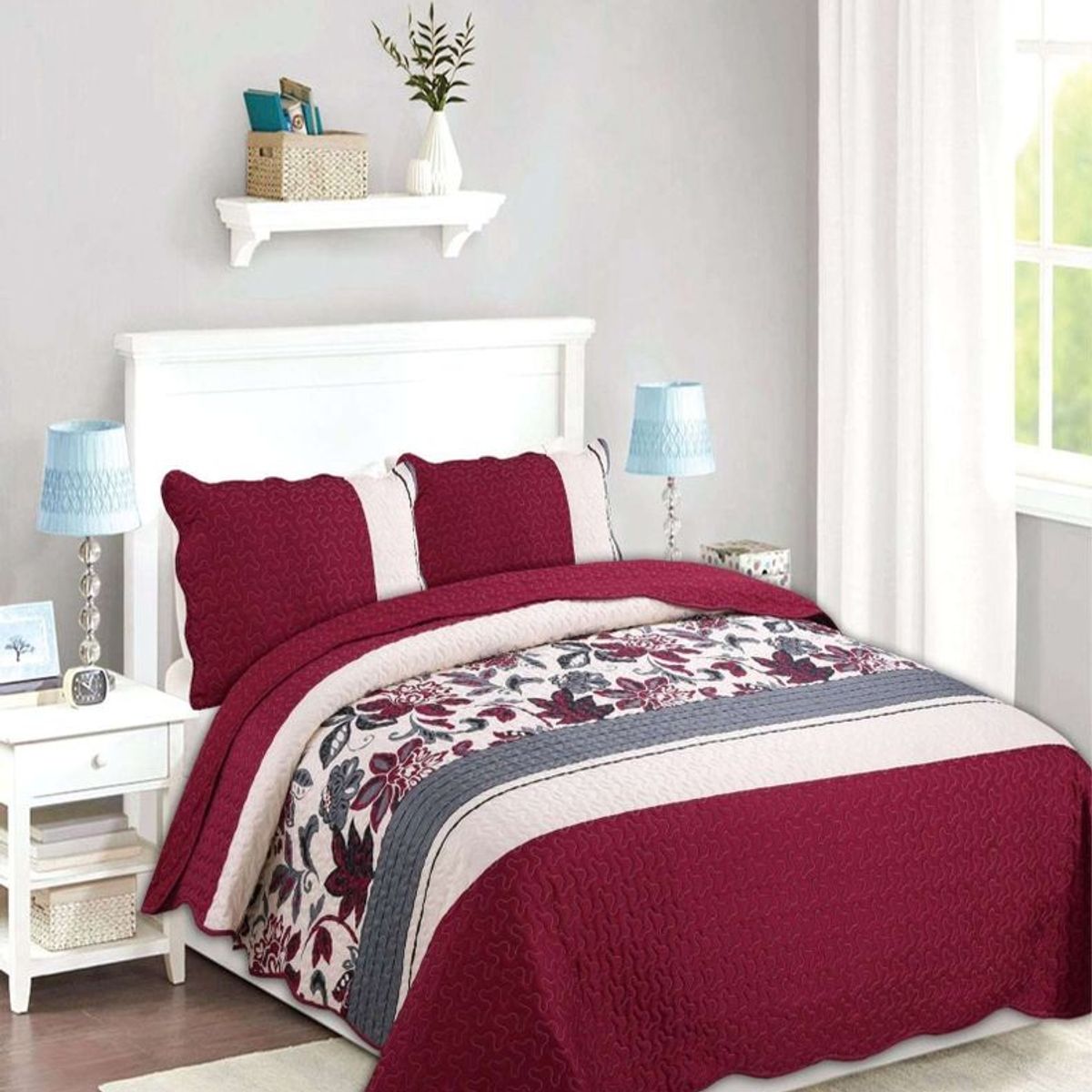 GENERICO - Cubrecama quilt sherpa 2 plazas varios modelos