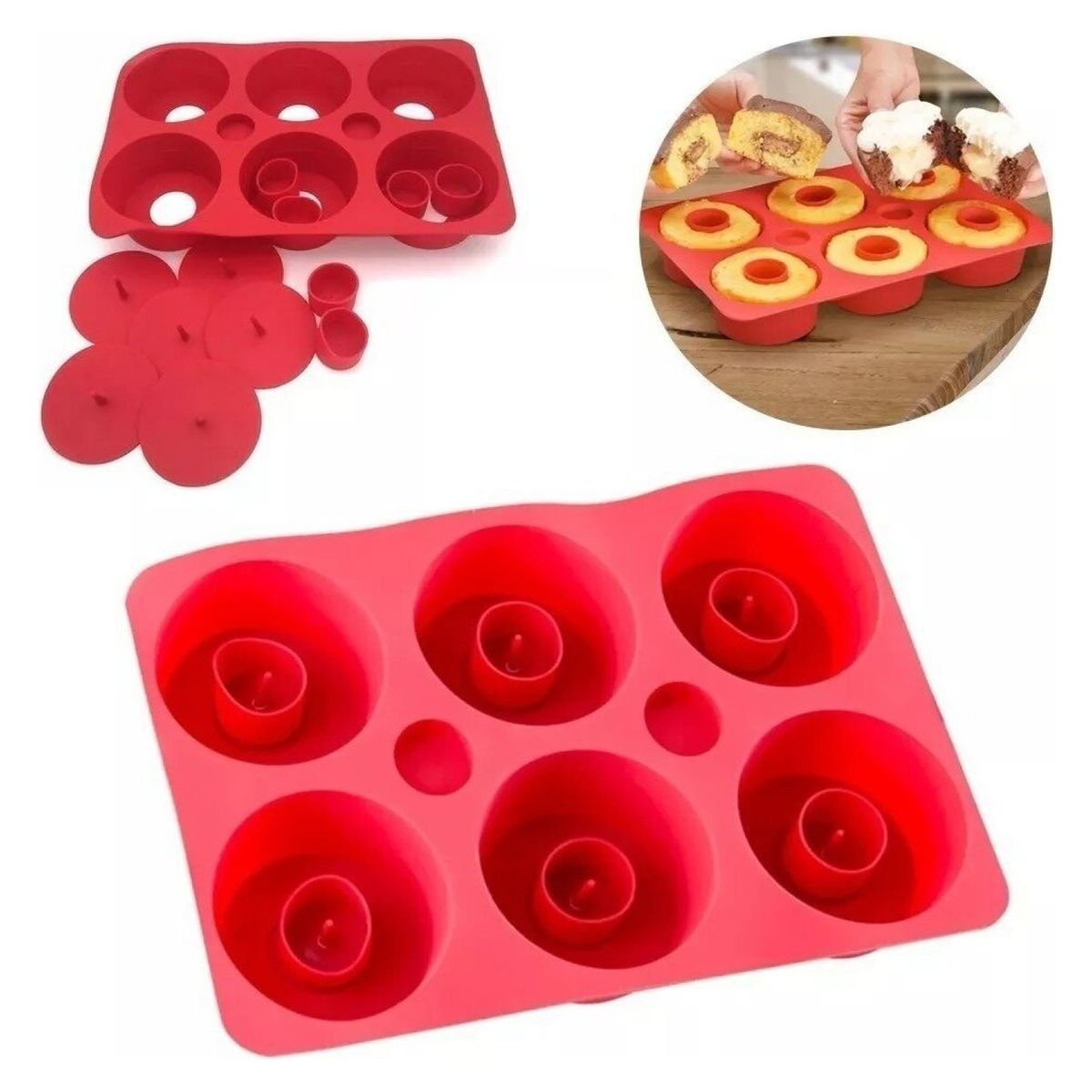 GENERICO - Molde Cupcakes Rellenos Queques Secret