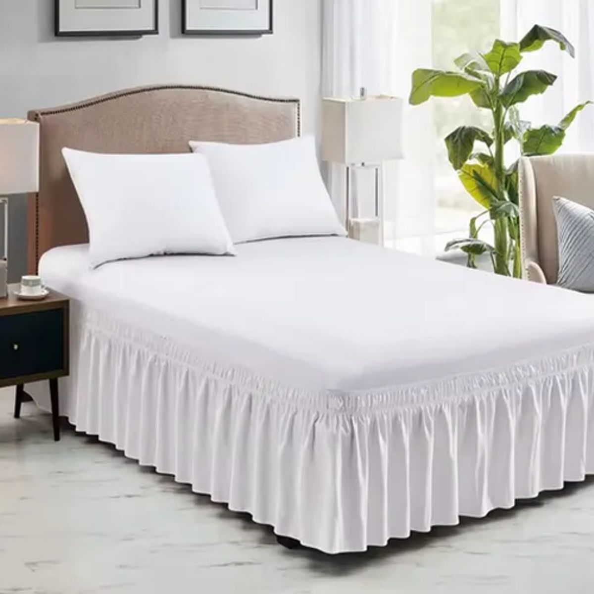 GENERICO - Faldón elasticado plaza y media