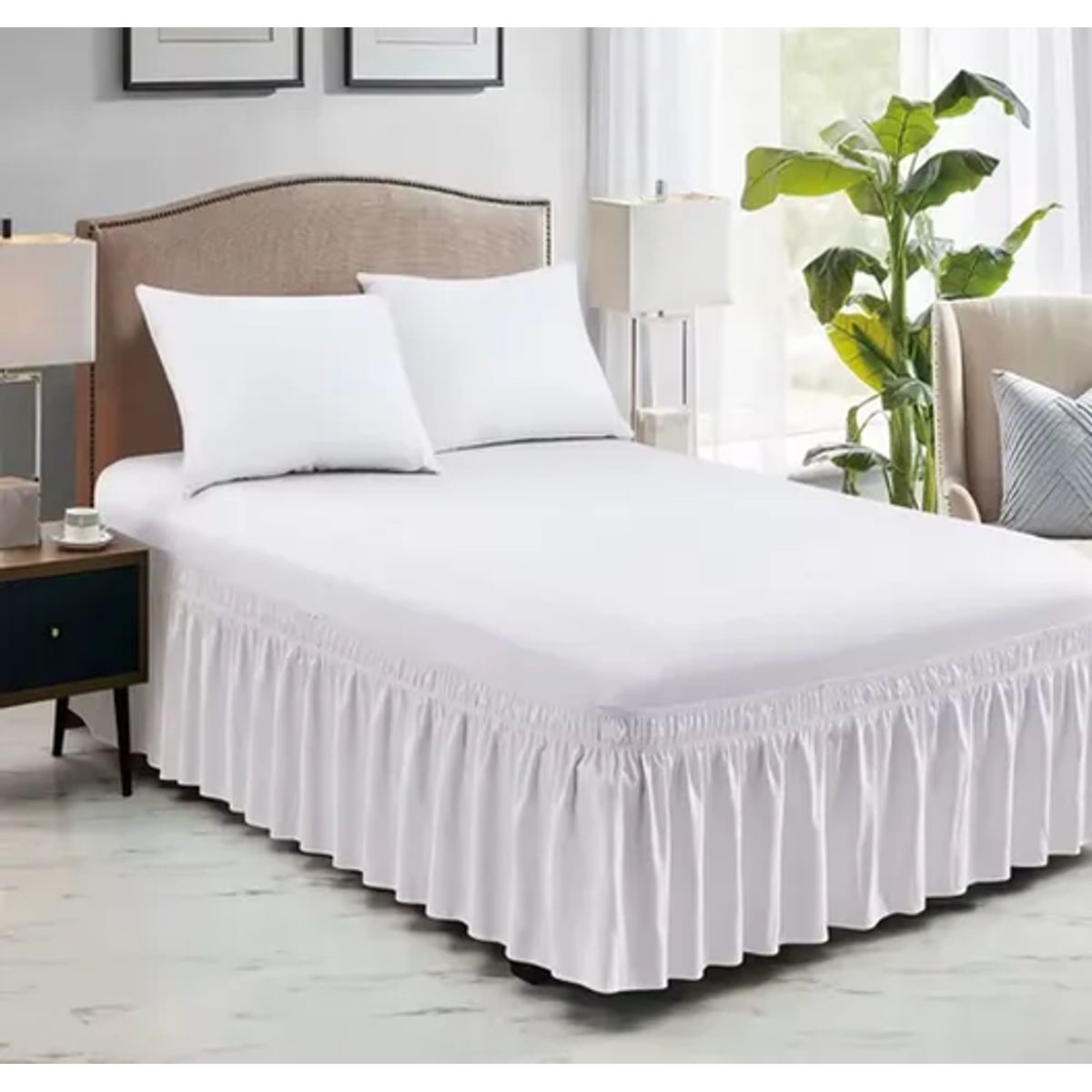 GENERICO - Faldón elasticado plaza y media