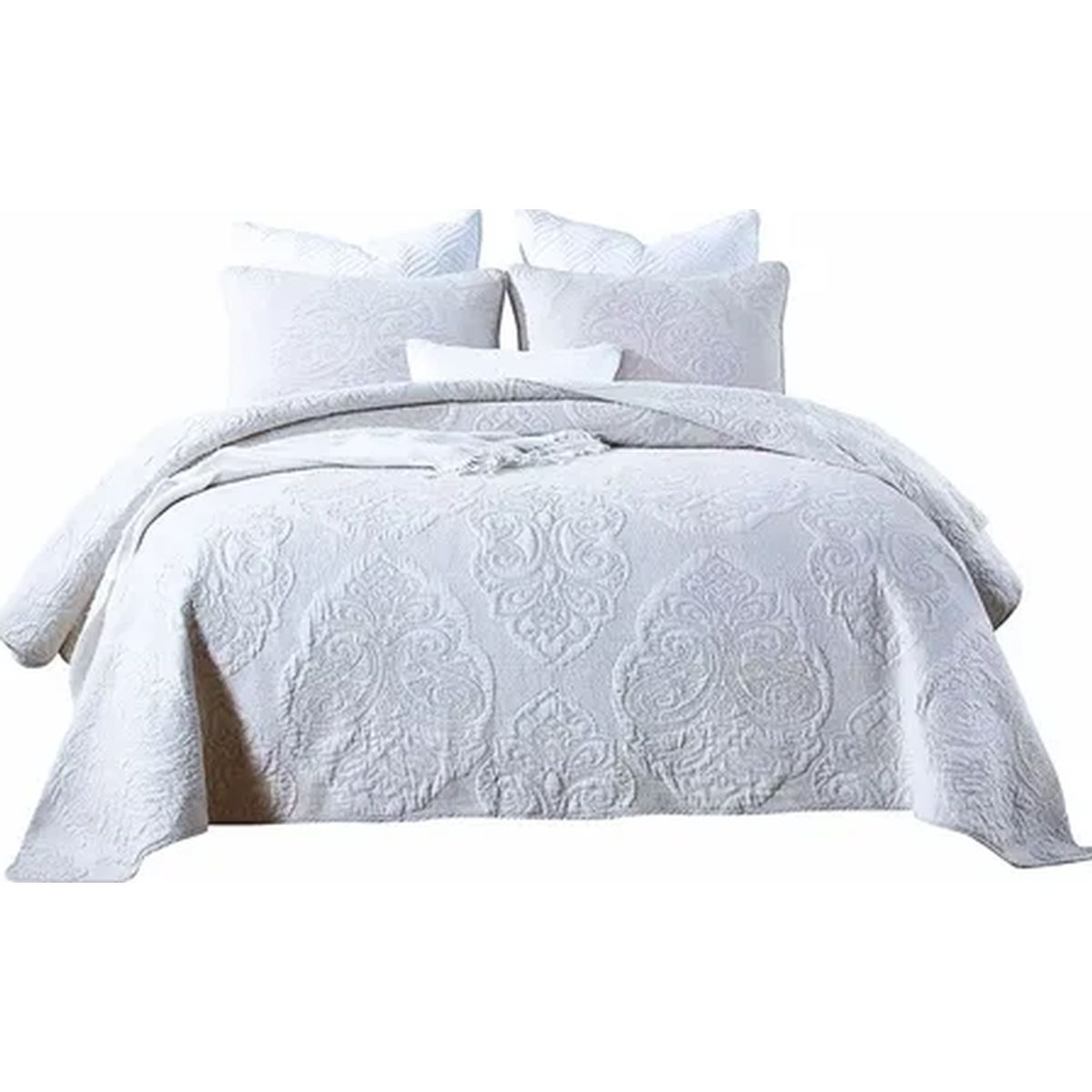 GENERICO - Cubrecama acolchada 3d algodón Alicia king