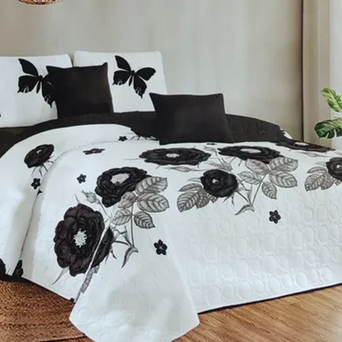 GENERICO - Cubrecama verano 2 plazas + fundas modelos variados