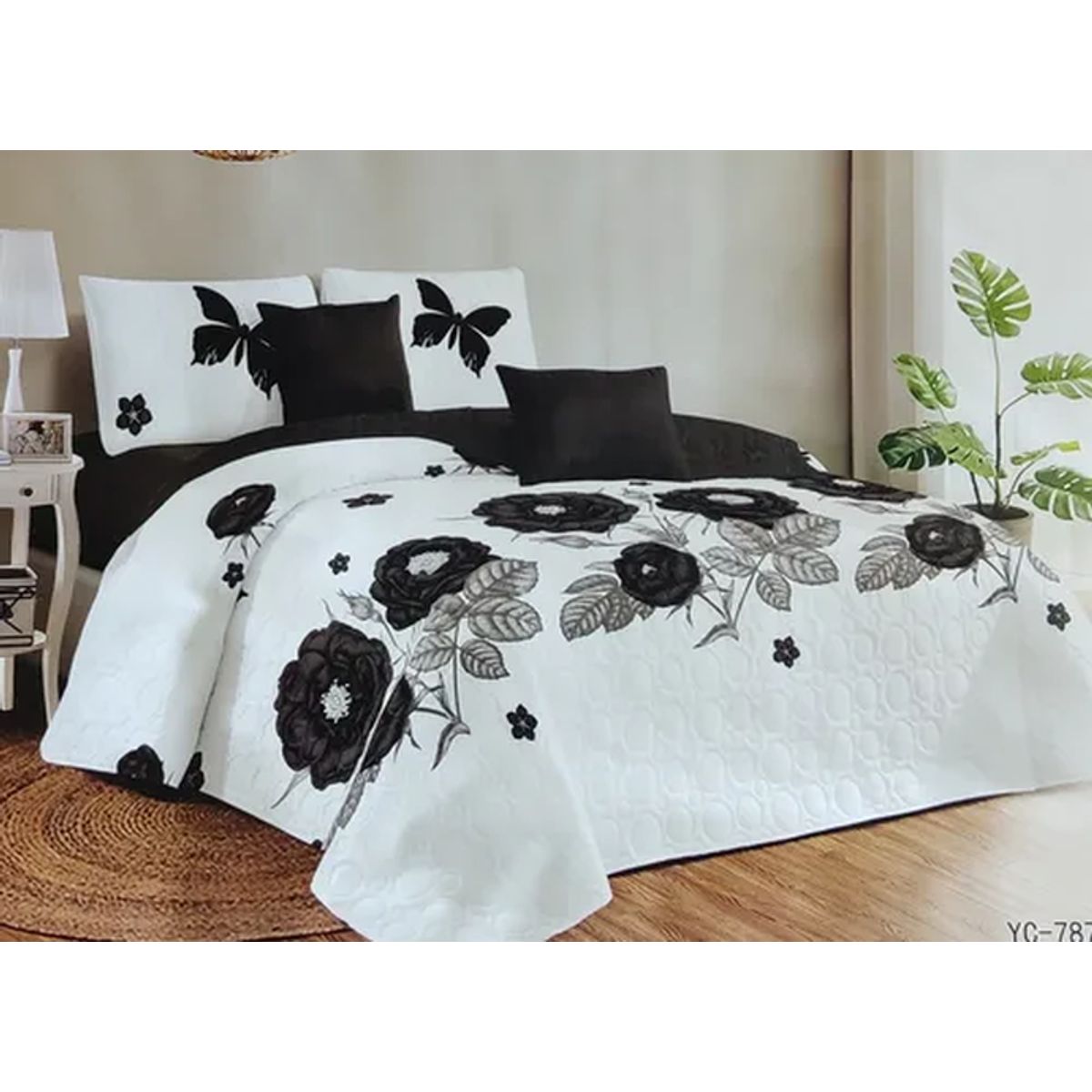 GENERICO - Cubrecama verano 2 plazas + fundas modelos variados