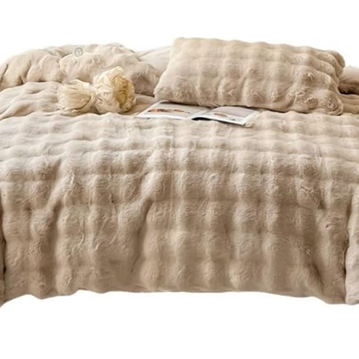 GENERICO - Cobertor chiporro piel ovejo king varios colores