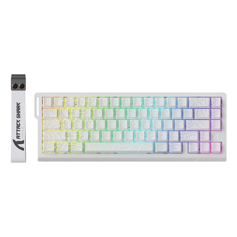 GENERICO - Teclado Attack Shark Inalámbrico X86 Pro He Magnético Blanco