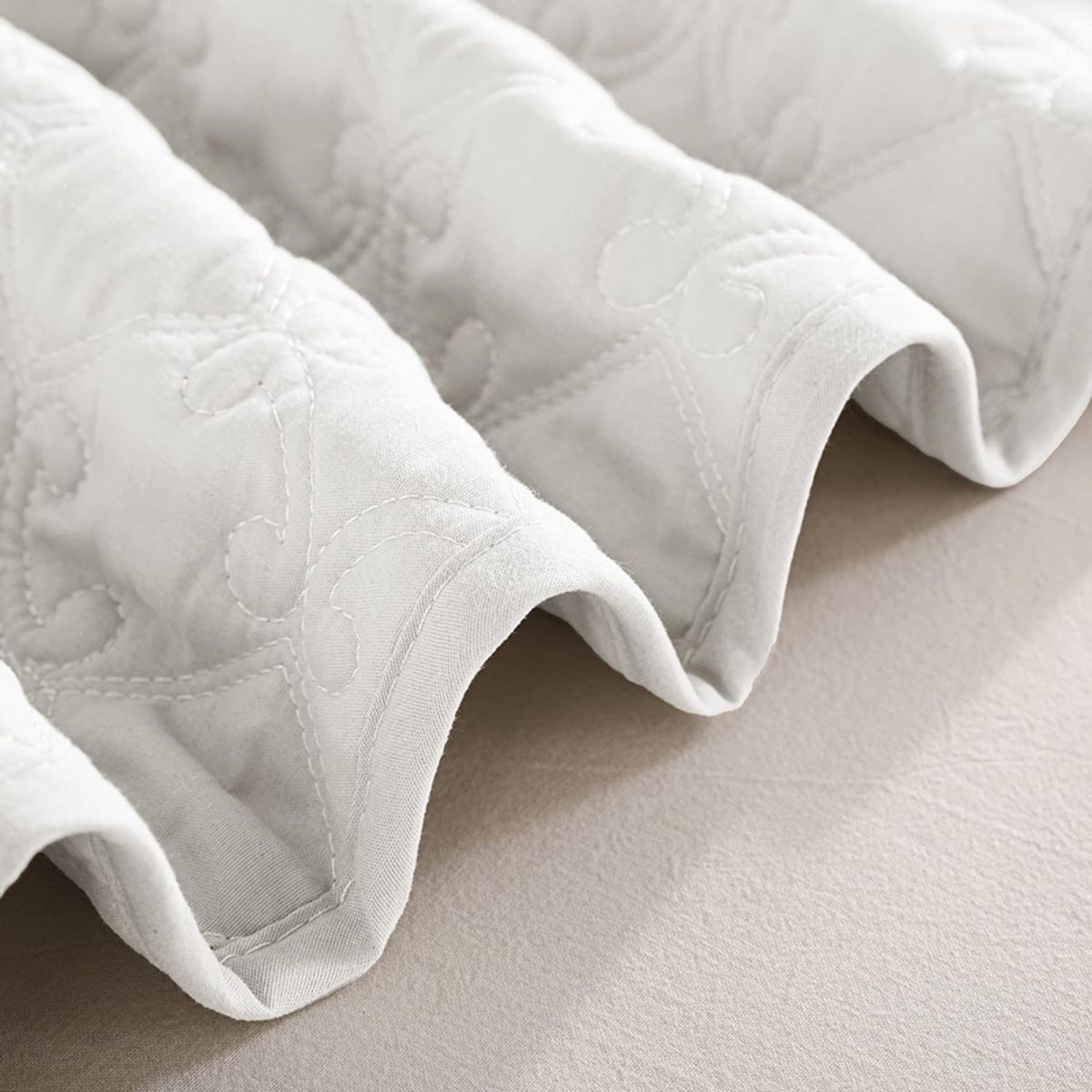 GENERICO - Cubrecama quilt sherpa 2 plazas unicolor