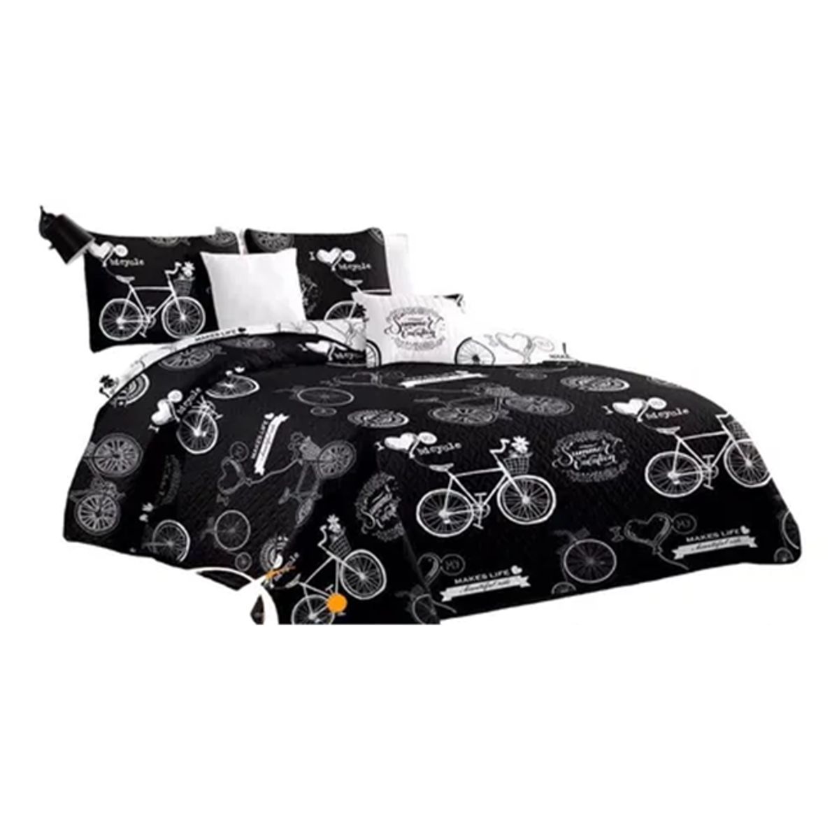 GENERICO - Cubrecama quilt verano 2 plazas gris