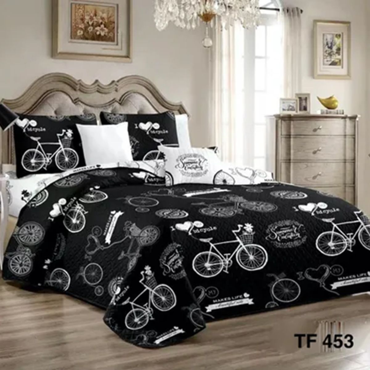 GENERICO - Cubrecama quilt verano 2 plazas gris