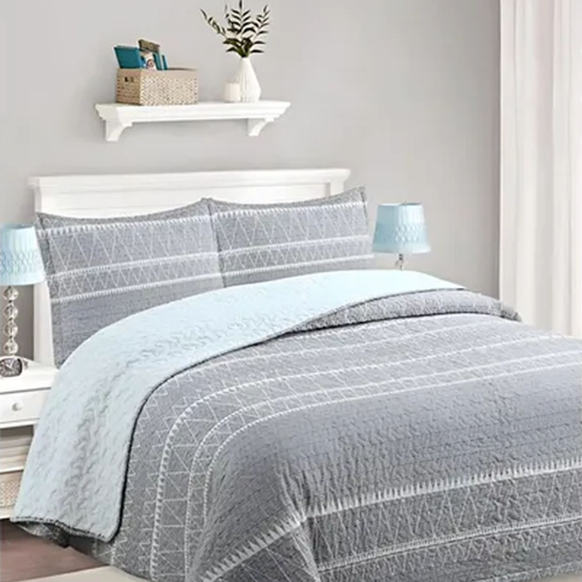 GENERICO - Cubrecama quilt sherpa king 230x250