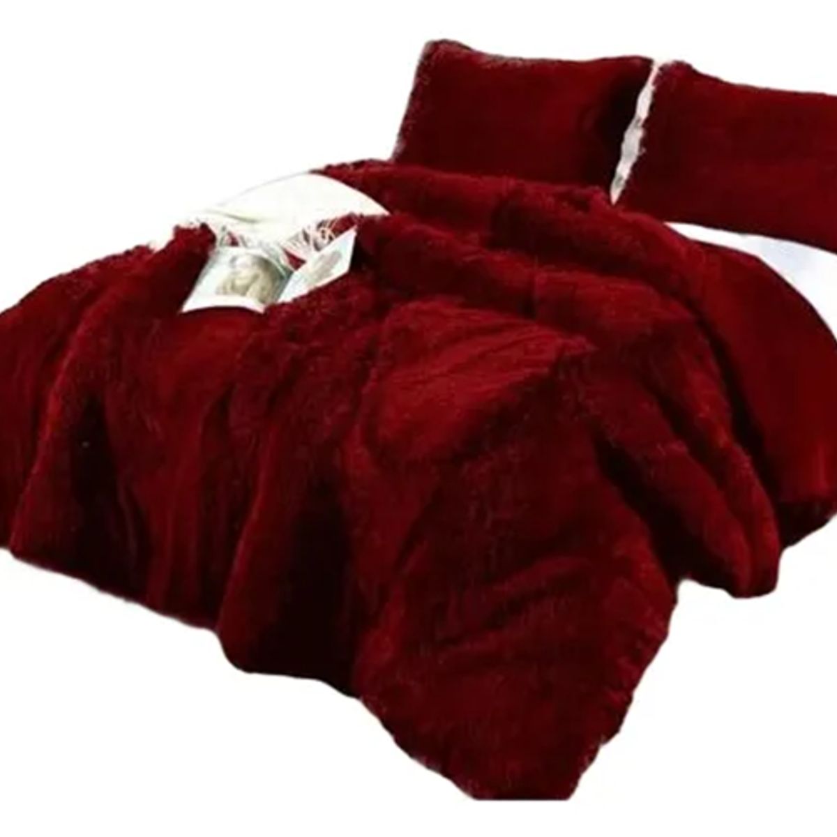 GENERICO - Cobertor cubrecama peludo chiporro 1.5 plazas + funda