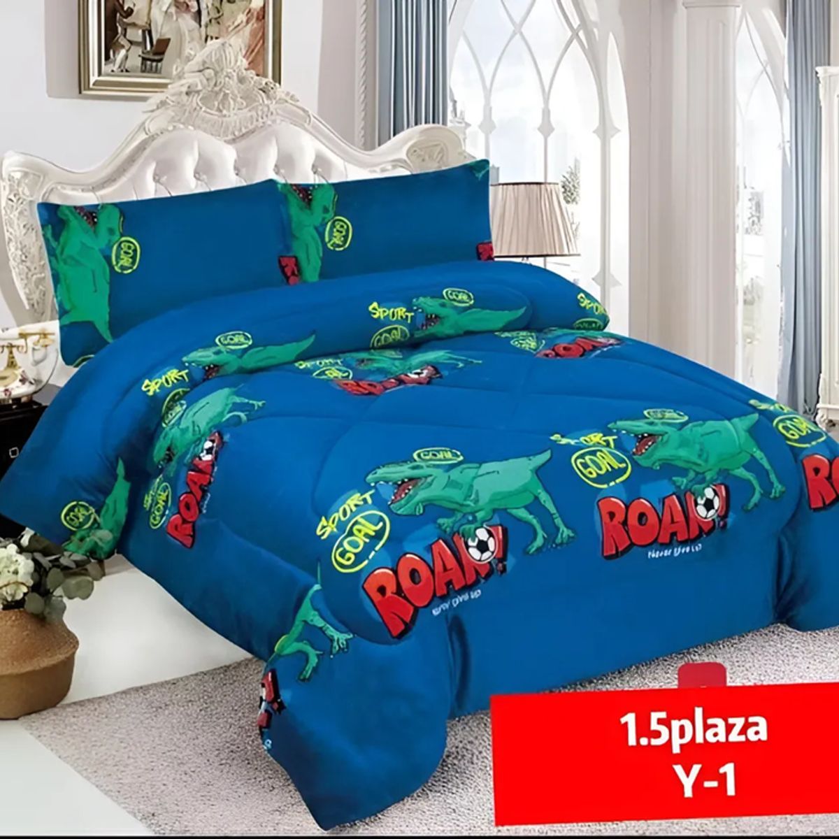 GENERICO - Cobertor cubrecama plumón plush chiporro 1.5 plazas