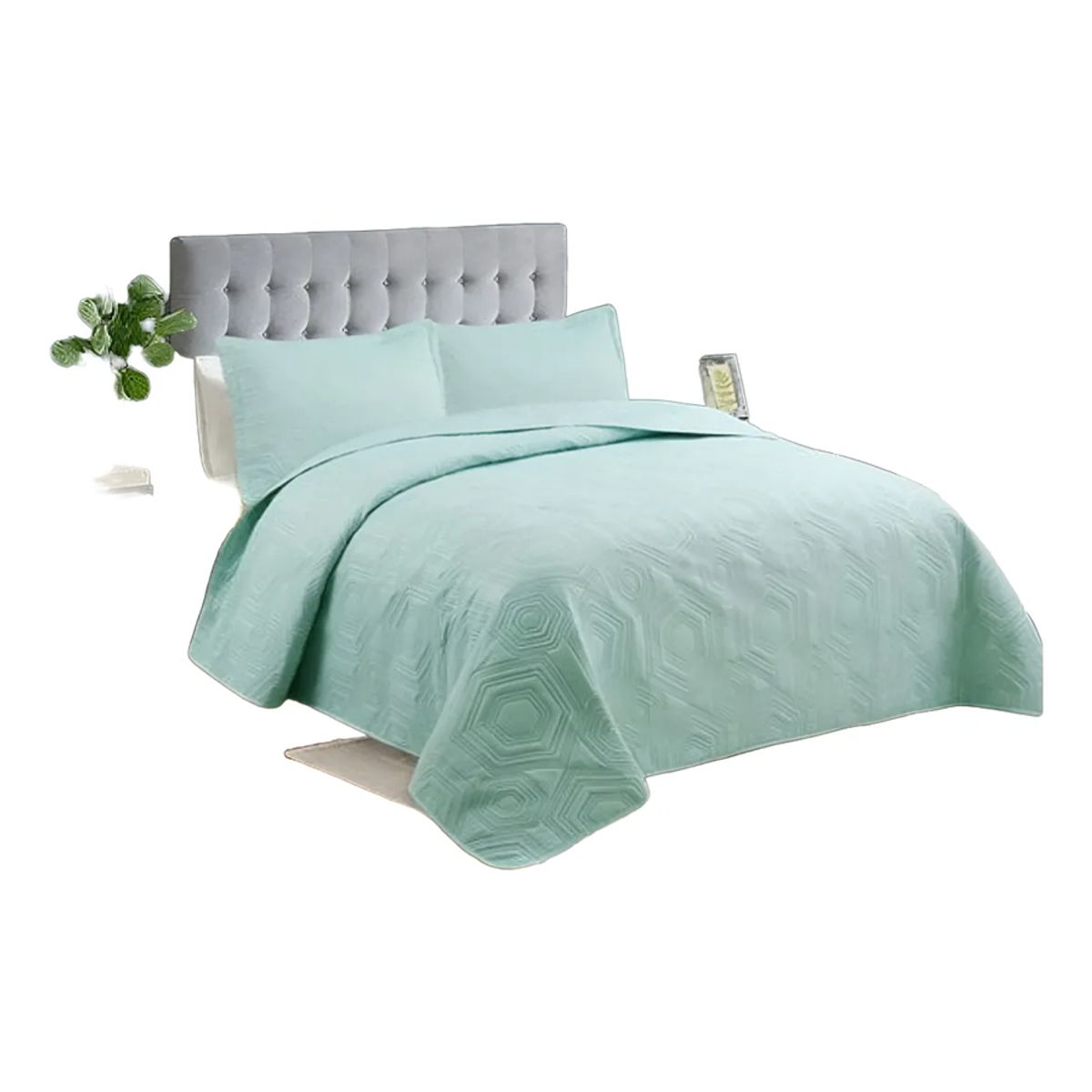 GENERICO - Cubrecama quilt verano 2 plazas distintos colores